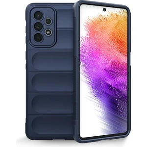 Zhkj Shop Galaxy A73 İçin Tpu + Flanel Telefon Kılıfı - Koyu Mavi (Yurt Dışından)