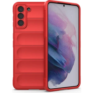 Zhkj Shop Galaxy S21+ 5G İçin Tpu + Flanel Telefon Kılıfı - Kırmızı (Yurt Dışından)