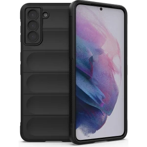 Zhkj Shop Galaxy S21+ 5G İçin Tpu + Flanel Telefon Kılıfı - Siyah (Yurt Dışından)