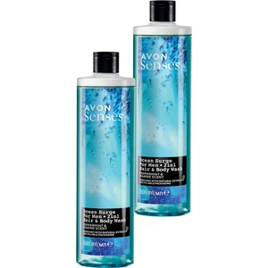 Senses Ocean Surge Nane ve Deniz Kokulu Saç ve Vücut Için Erkek Duş Jeli 500 ml 2'li