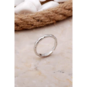 Sümer Telkari Tasarım Rodyumlu Gümüş Yüzük 3519