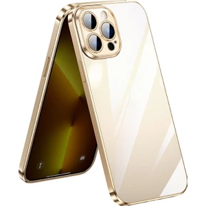 iPhone 13 Pro Için Lens Koruyucu Kaplama Şeffaf Kılıf - Altın (Yurt Dışından)