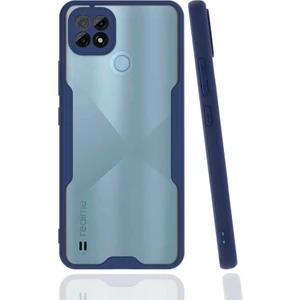 Realme C21 Tam Korumalı Renkli Kenarlı Parfe Kılıf Ekran Koruyucu