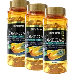 Shiffa Home Omega 3 Balık Yağı Trigliserit Form 1000MG 60 Softgel x 3 Adet