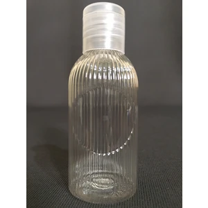 50 ml Şeffaf Fliptop Kapak DNZ21 Özel Tasarım Dezenfektan - Kolonya - Parfüm Boş Şişesi
