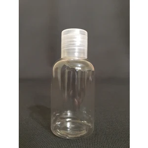 50 ml Şeffaf Fliptop Kapak OM61 Dezenfektan - Kolonya - Parfüm Boş Şişesi