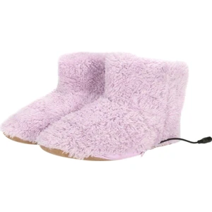 Kış USB Isıtıcı Ayak Ayakkabıları Peluş Sıcak Elektrikli Terlik Ayak Isı Erkek/kadın Pembe (Yurt Dışından)