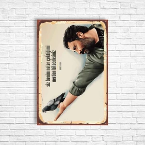 Trend Poster Ahmet Kaya Retro Ahşap Poster