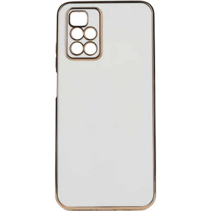 Case Street Casestreet Xiaomi Redmi 10 2022 Kılıf Bark Parlak Silikon Renkli Kenarları Rose Beyaz