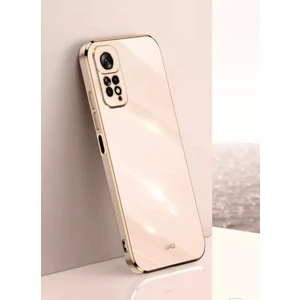 M.TK Moveteck Xiaomi Redmi Note 11 Pro 5g Uyumlu Kılıf Kamera Korumalı Parlak Gold Kenarlı Yumuşak Silikon Kapak