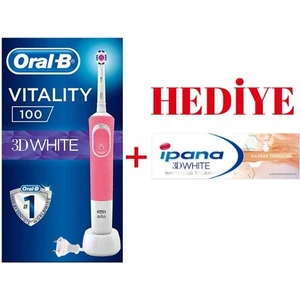 Şarjlı Vitality D100 3dw Box Pembe + Ipana 3d White Hindistan Cevizi Yağı İle Hassas Temizlik 75 Ml
