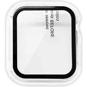 Case 4U Apple Watch 7 41mm Sert PC Ekran Koruyucu Gard 07 Şeffaf