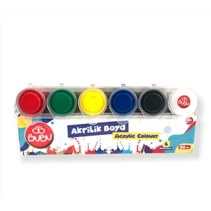 Bu-Bu Akrilik Boya 6 Renk 20 ml
