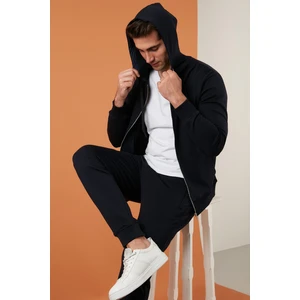 Pamuklu Cepli Fermuarlı Kapüşonlu Sweat Erkek Sweat 6141001
