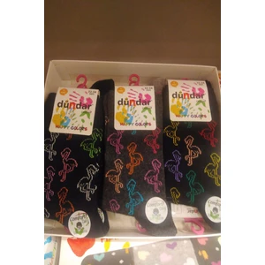 Kız Çocuk Pamuk Desenli Çorap - 12 Adet