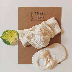 Minnie Kids Ribana Bandana ve Babet Çorap Seti