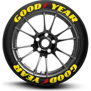Good Year Sarı Kalıcı Lastik Yazısı Good Year Sticker 8 Kit Büyük Boy