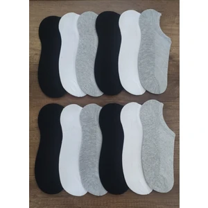 Erkek 12 Çift Yazlık Pamuklu Spor Ayakkabıda Görünmeyen Sıfır Konç Sneakers Çorap