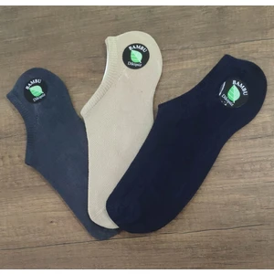 Unisex 3 Çift Bambu Dikişsiz Görünmez Spor Yakkabı Çorabı Sneakers
