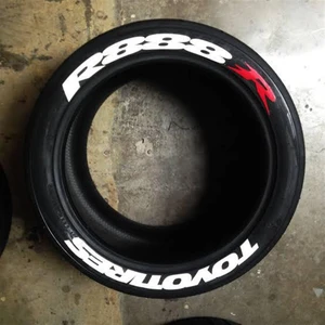 Auto Toyo Tires R888R Beyaz Kalıcı Lastik Yazısı Toyo Tires R888R Sticker 8 Kit