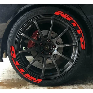 Auto Nitto Kırmızı Kalıcı Lastik Yazısı Nitto Sticker 8 Kit