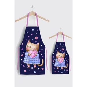 Ays Home Kalpli Kedi Anneçocuk Mutfak Önlüğüseti