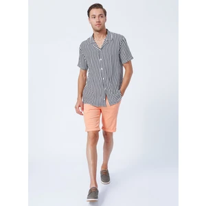 Normal Bel Basic Turuncu Erkek Bermuda Şort Narsy