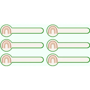 Tellgraf Reklam Hizmetleri Gökkuşağı Temalı Kalem Etiket Setleri  1 x 4  cm 100 Adet
