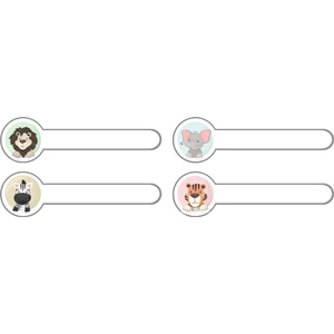 Tellgraf Reklam Hizmetleri Hayvan Temalı Kalem Etiket Setleri  1 x 4  cm 100 Adet