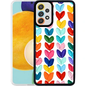 Kzy Samsung Galaxy A72 Kapak Kamera Korumalı Kalp Desenli Ultra Ince Silikon Kılıf