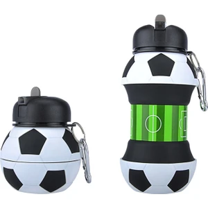 Sızıntılı Silikon Katlanır Bardağı, Şekil: Futbol 550ML(Yurt Dışından)