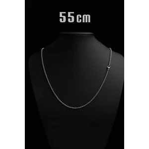 The Collection Forse Unisex Ince Çelik Zincir Kolye 55 cm