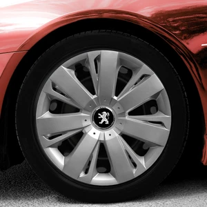 Peugeot 301 15 Inç Jant Kapağı Amblemli Gri 4 Adet 1 Takım 114