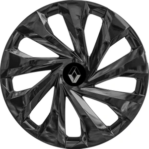 Renault Megane Iıı 15 Inç Jant Kapağı Amblemli Piano Black 4'lü Takım 217