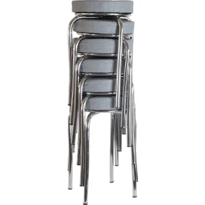 Ekip Metal Tabure Gri  6 Adet