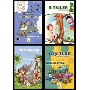 Okul Öncesi Zeka Geliştirici Boyama Seti (4 Kitap)