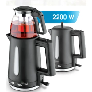 KTM-2907 Cam Demlik Çay Makinesi Su Isıtıcı Çaycı 2200W