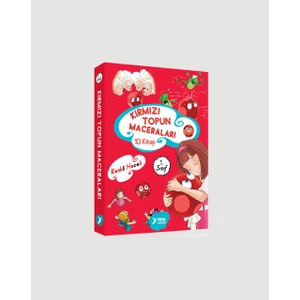 Kırmızı Topun Maceraları (5 Heceli-5 Düz) 1.sınıf 10 Kitap - Müzehher Özgün (Ciltli)
