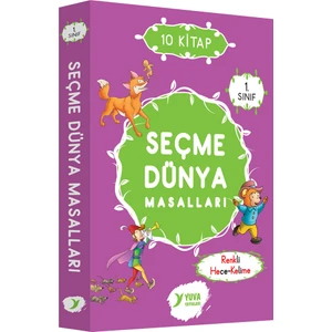 Seçme Dünya Masalları (Renkli Heceli) 1.sınıf 10 Kitap (Ciltli)