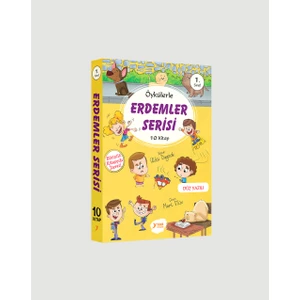Öykülerle Erdemler Serisi (Düz Yazılı) 1.sınıf 10 Kitap - Ülkü Duysak (Ciltli)