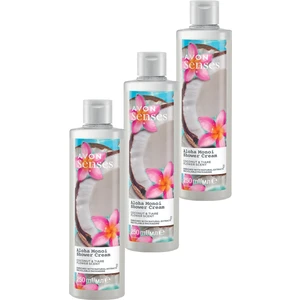 Senses Aloha Monoi Tiare Çiçeği ve Hindistan Cevizi Kokulu Krem Duş Jeli 250 Ml. Üçlü Set