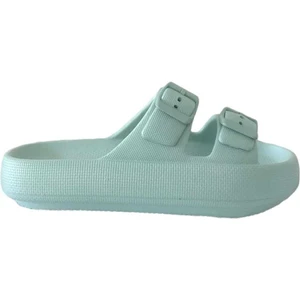 E282 Mint Kadın Tokalı Plaj Terlik