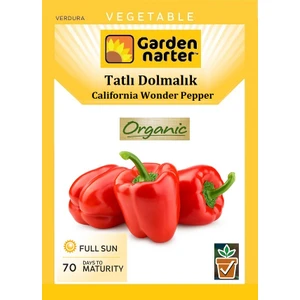 Garden Narter Kırmızı Kaliforniya Biber Tohumu Doğal Tohum Pakette 20 Tohum +  Sebze Tohumu