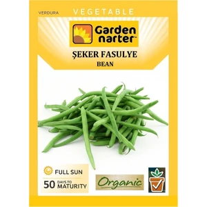 Garden Narter Şeker Fasulye Tohumu Doğal Organik Tohum Pakette 25 Gr 50 Tohum