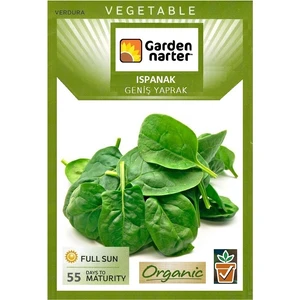 Garden Narter Geniş Yaprak  Ispanak Tohumu Doğal Organik Tohum Pakette 10 gr Tohum