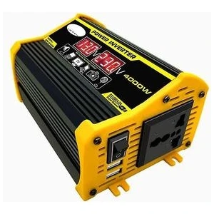 4000W 12V Ila 220V/110V LED Ekran Araç Gücü Invertör Dönüştürücü Adaptörü Çift USB Voltaj Transformatör Değiştirilmiş Sinüs Dalgası (Yurt Dışından)