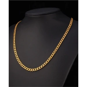 The Collection Erkek Bayan Paslanmaz 316 L Çelik Altın Kaplama Zincir GOLD316L