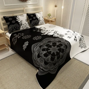Pike Takımı Jakar Dokuma Pamuklu 3D Dijital Baskı Black & White