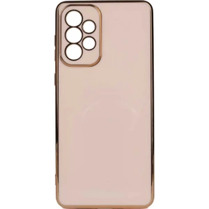 Samsung Galaxy A73 Kılıf Bark Parlak Silikon Renkli Kenarları Rose Bronz