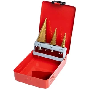 3'lü Kademeli Matkap Ucu Sac Delme Seti Metal Kutulu